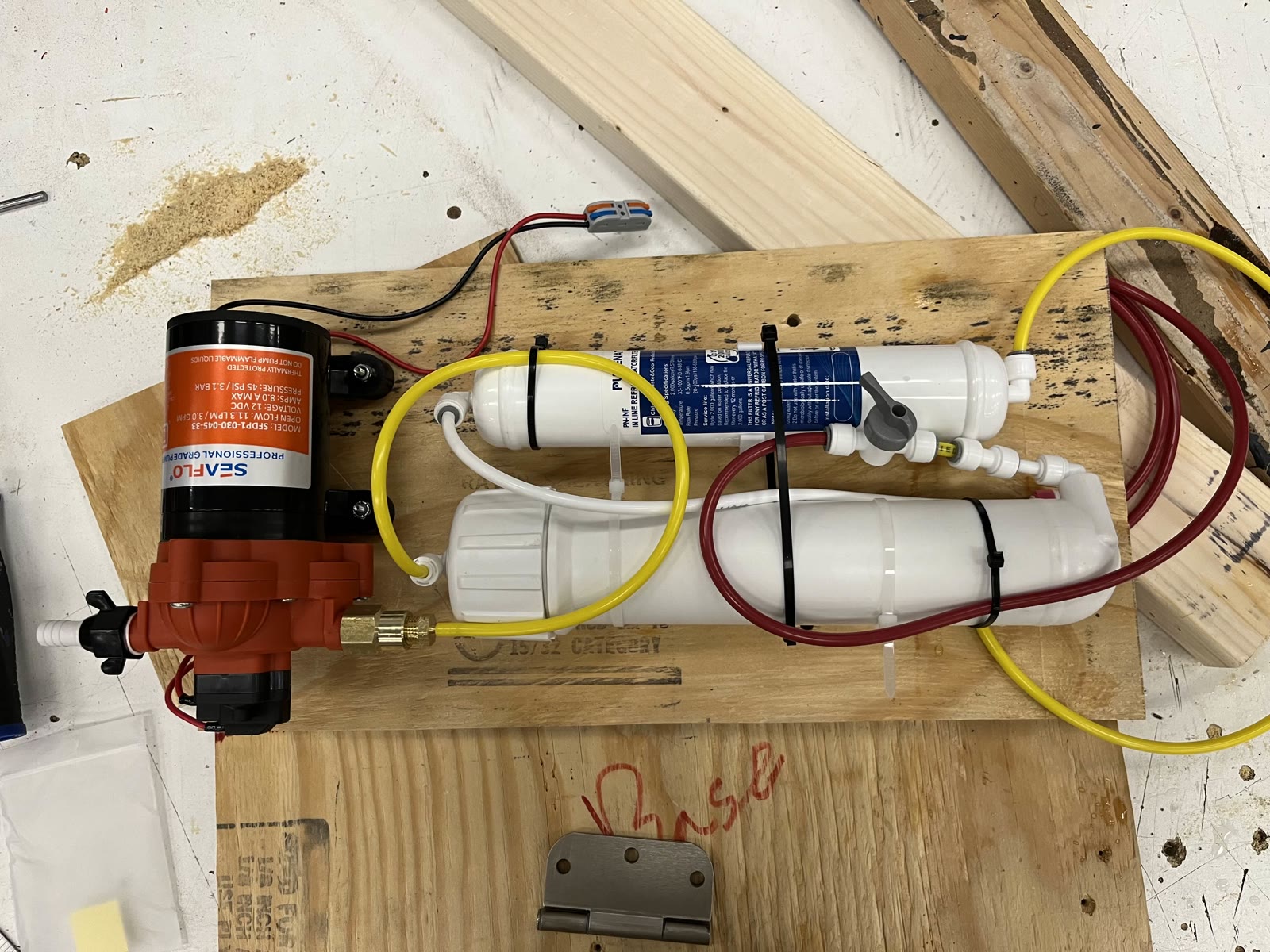 Water filtration unit assembled